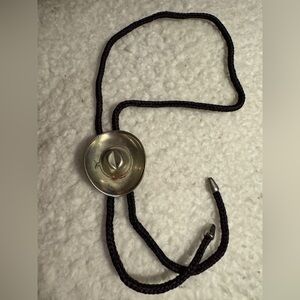 Vintage Silver tone Cowboy Hat Bolo Tie